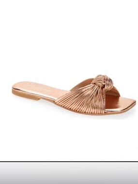 JEFFREY CAMBELL | rose gold knotted slides
